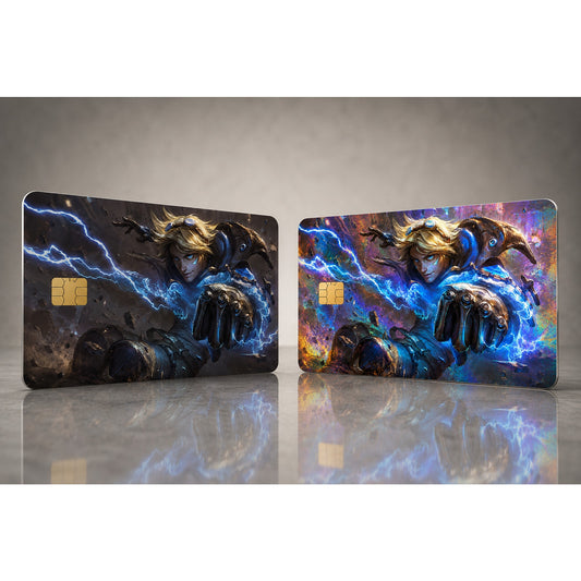 Ezreal Charging His Magic League of Legends Debit Card Credit Card Skin