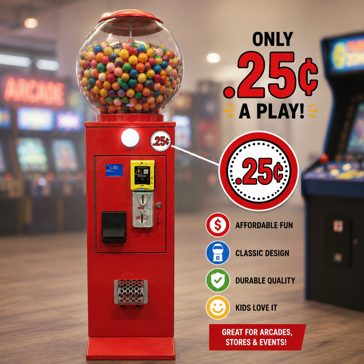 10-Pack 2-Inch Round Vending Machine Price Stickers