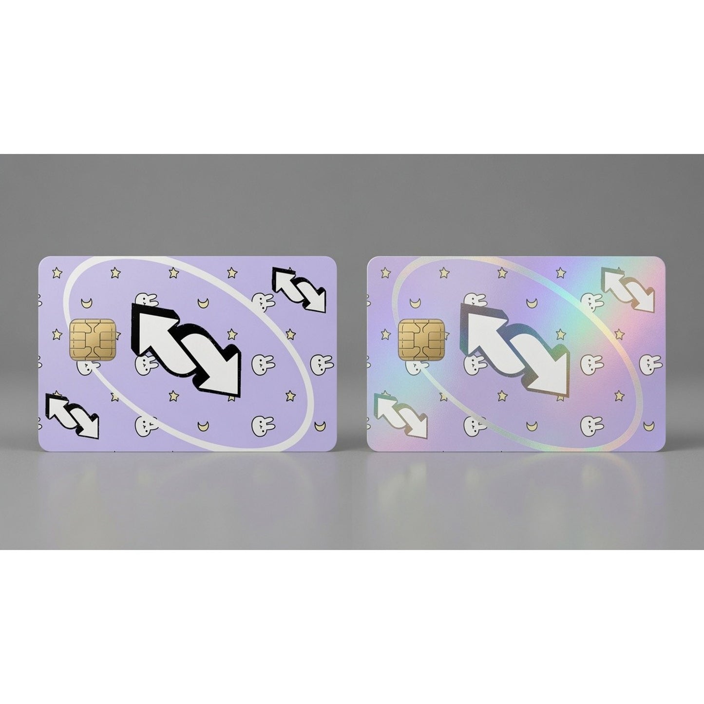Lavender Bunny Reverse UNO Inspired Card Debit Card Credit Card Skin Sticker