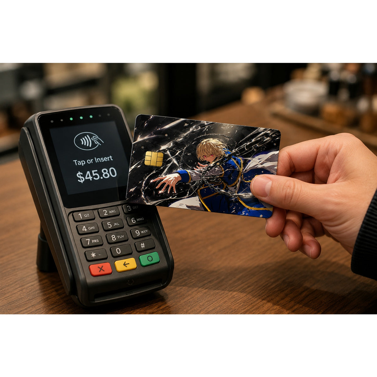 Kurapika Scarlet Eyes Chains Hunter x Hunter Debit Card Credit Card Skin