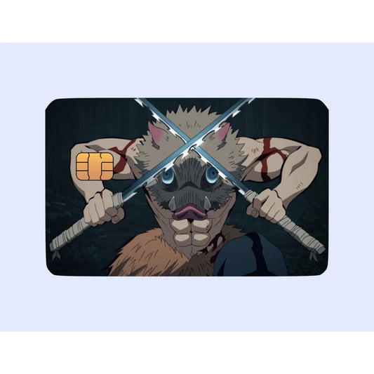 Demon Slayer Inosuke Crossed Swords Credit Card Skin