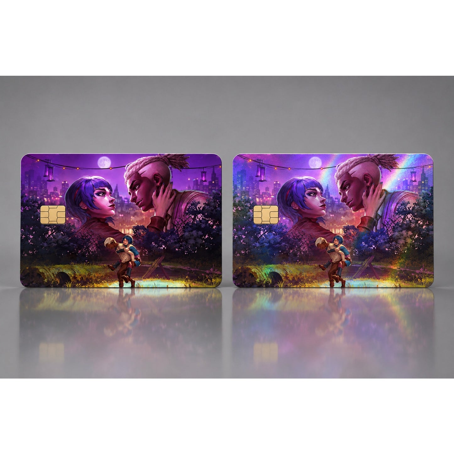 Ekko and Jinx Past Present League of Legends Debit Card Credit Card Skin