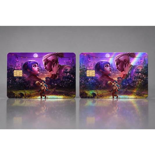 Ekko and Jinx Past Present League of Legends Debit Card Credit Card Skin