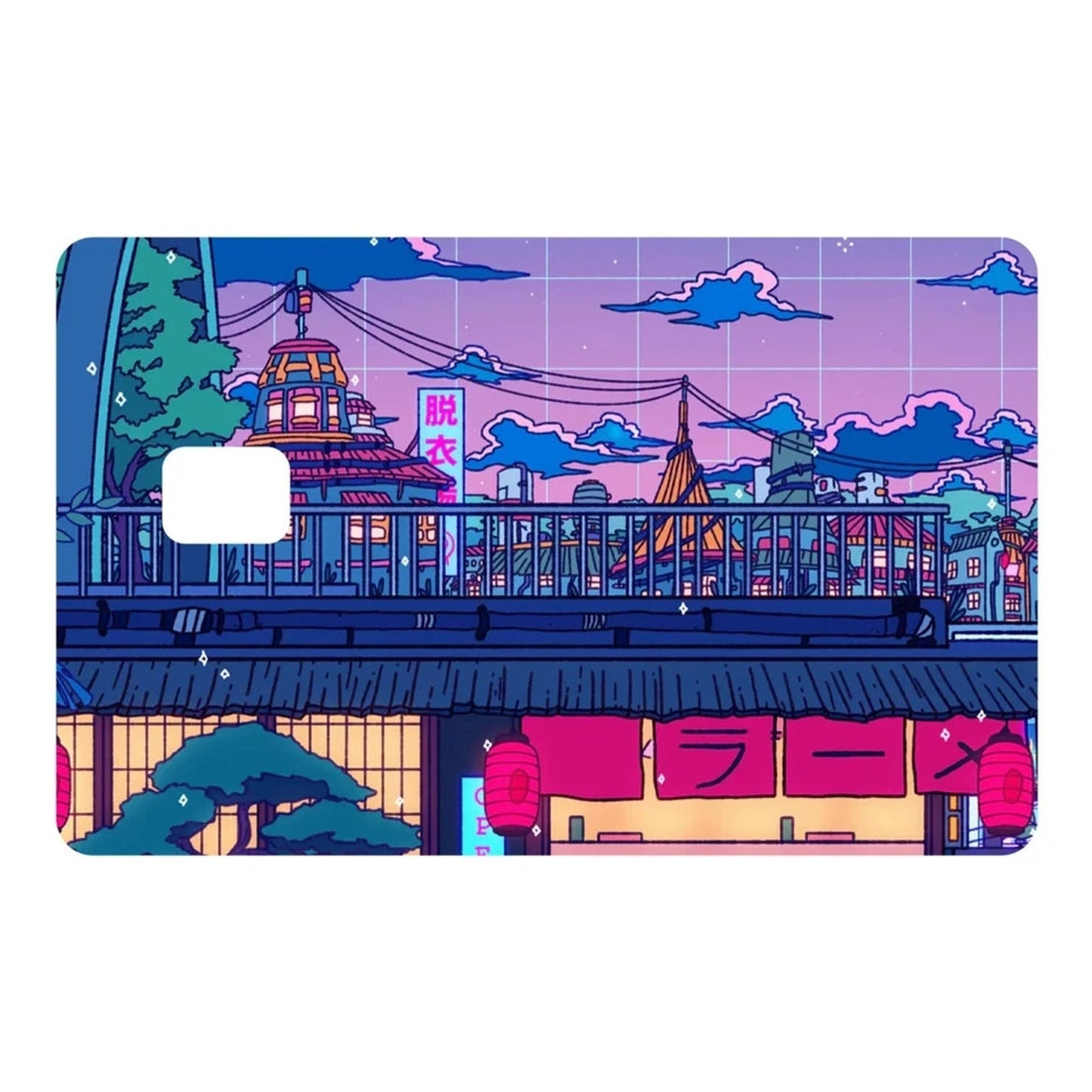 Ramen Village Debit Card Credit Card Vinyl Skin Cover Waterproof