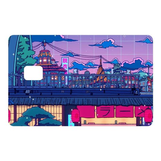 Ramen Village Debit Card Credit Card Vinyl Skin Cover Waterproof