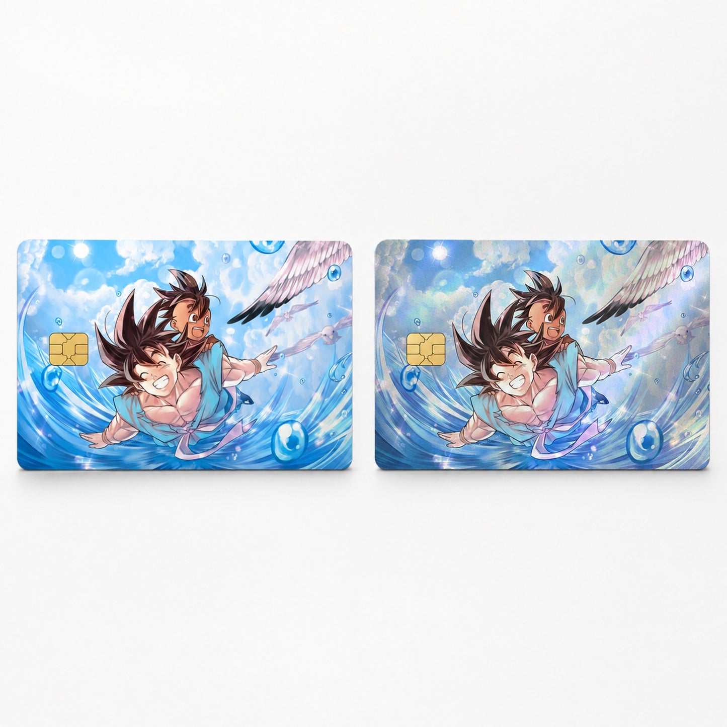 Goku & Uub Flying into New Era Dragon Ball Z Debit Card Credit Card Skin