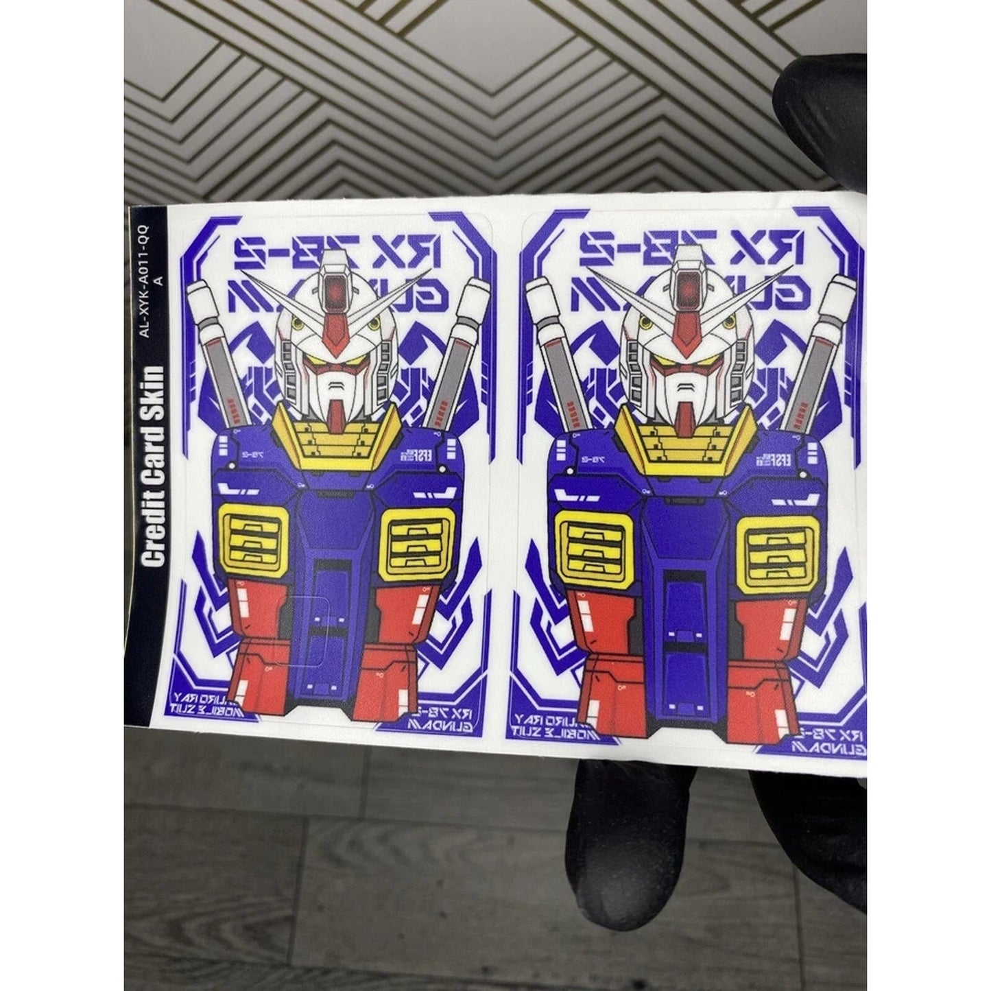 Mobile Suit Gundam Wing Credit Card Smart Sticker Skin Precut Small Chip Debit