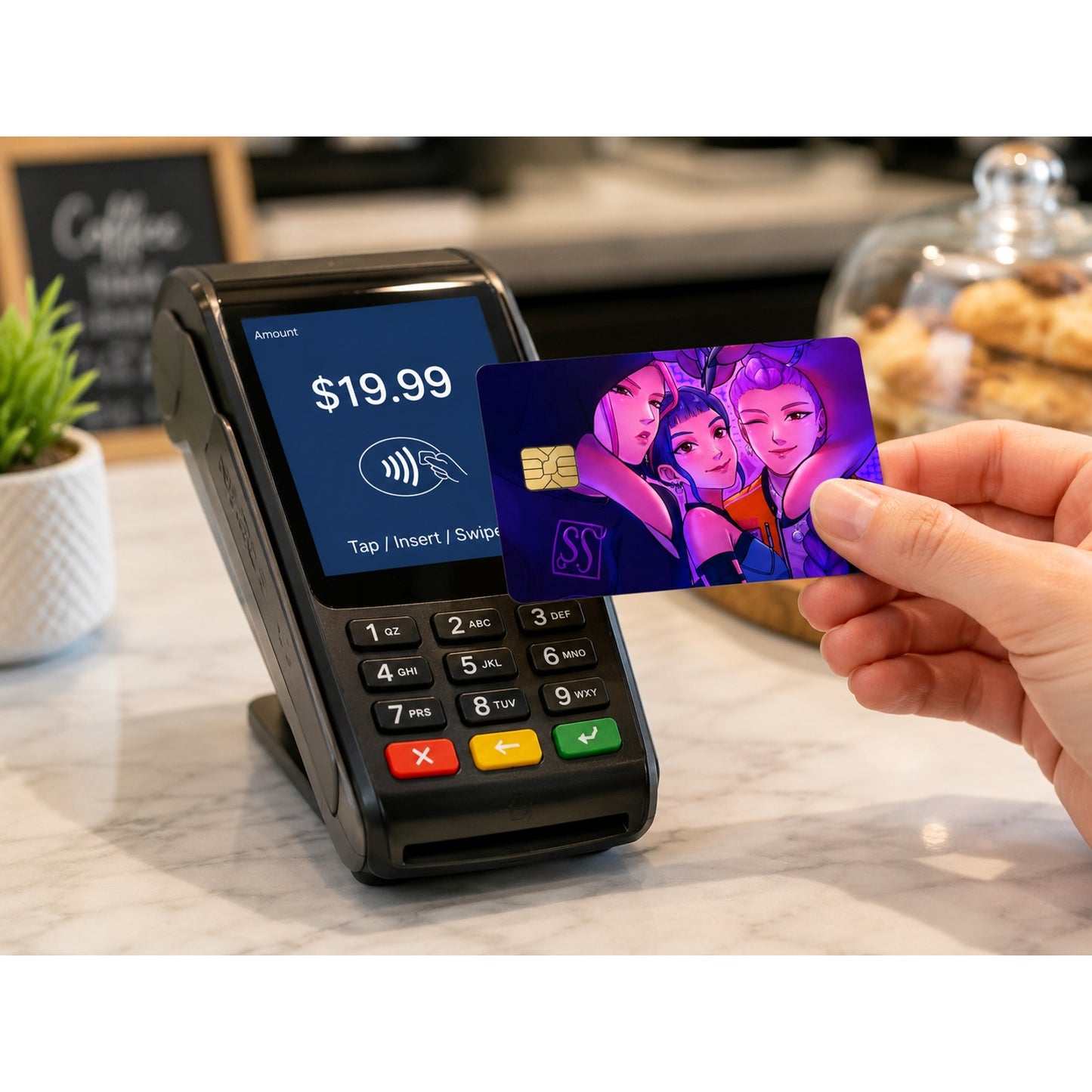 HUNTRIX Trio Heart Selfie Huntrix Debit Card Credit Card Skin