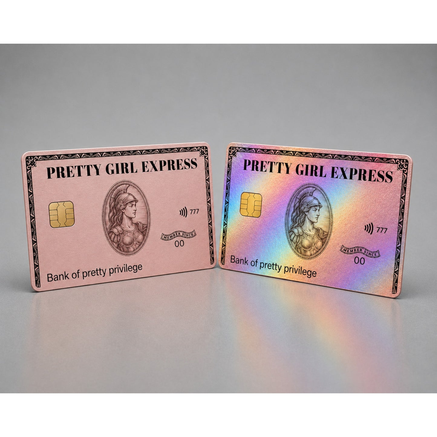 Pink Pretty Girl Express Credit Card Skin Funny Debit Card Vinyl Sticker