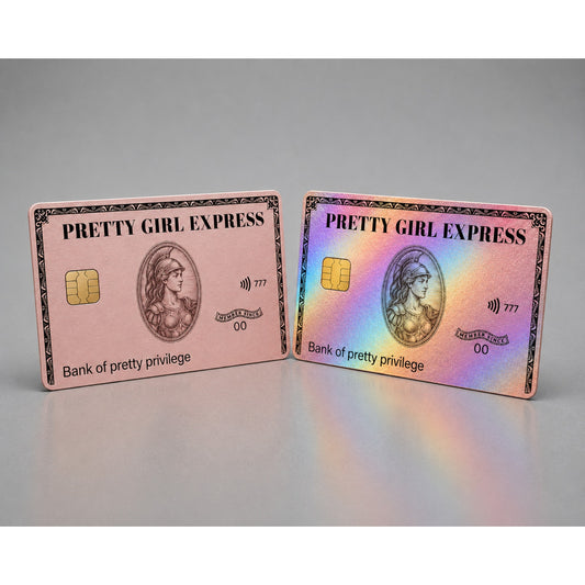 Pink Pretty Girl Express Credit Card Skin Funny Debit Card Vinyl Sticker