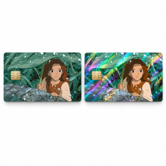 Arrietty Rainy Garden Ghibli Credit Card Skin Sticker