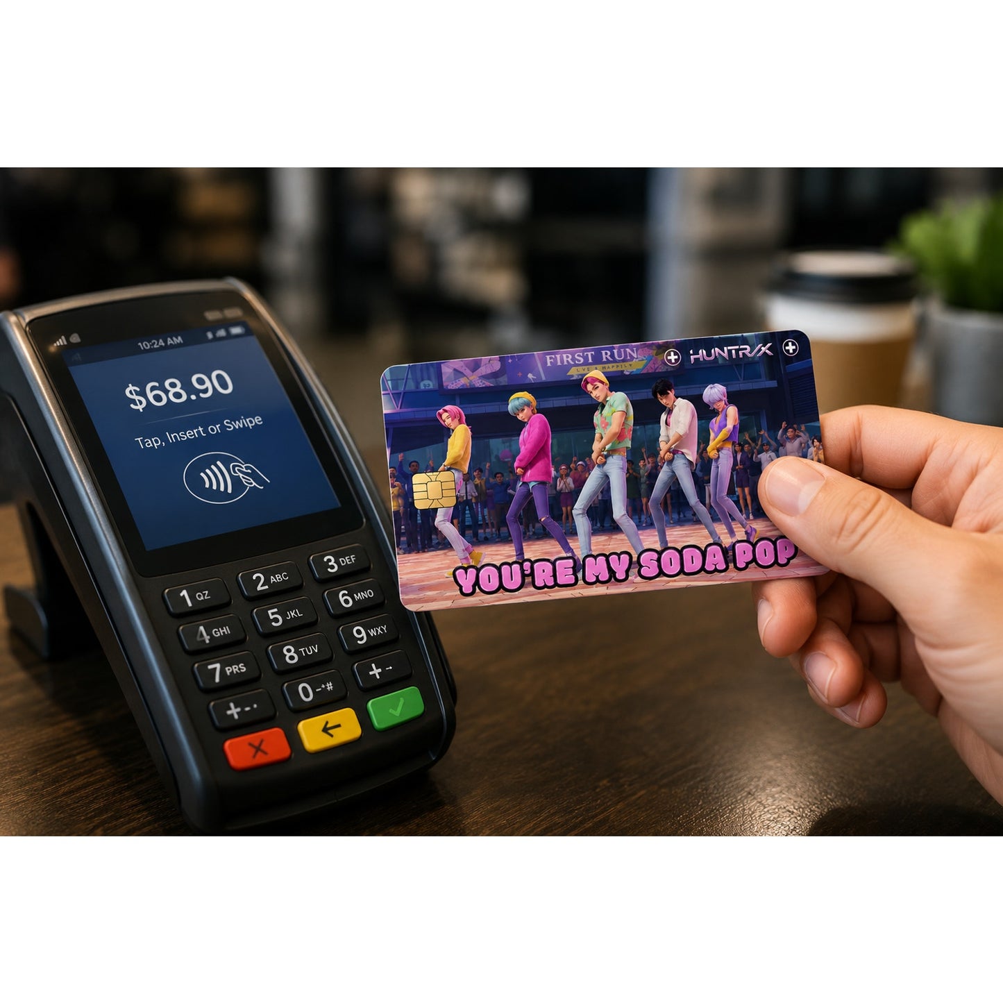 KPop Demon Hunters Saja Boys Soda Pop Dance Debit Card Credit Card Skin