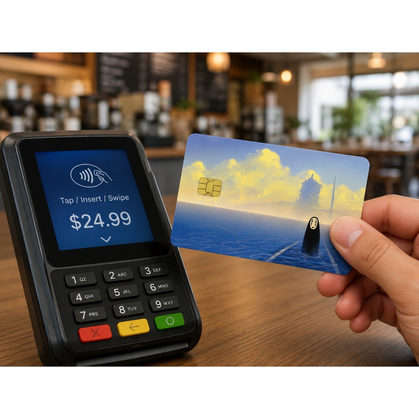 No-Face in Foreground Spirited Away Ghibli Studio Debit Card Credit Card Skin