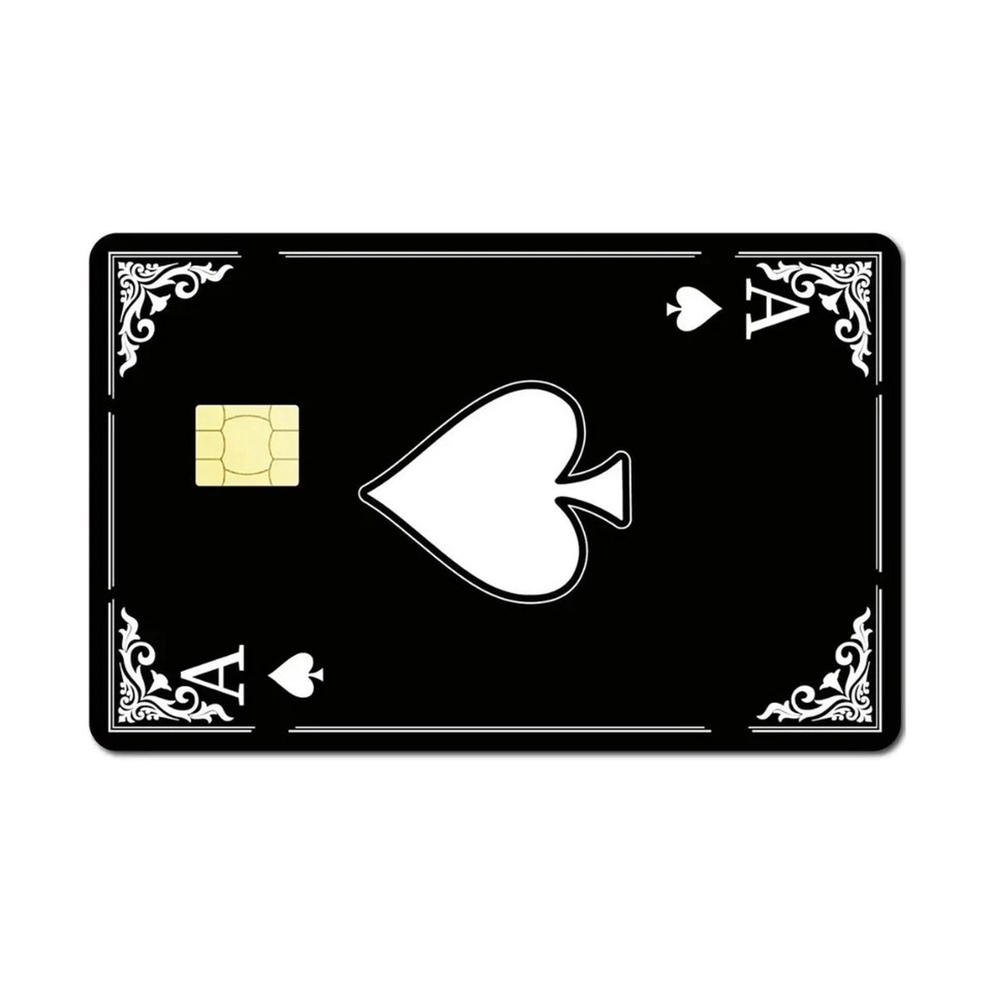 Ace of Spades Credit Card Skin Minimalist Playing Card Debit Decal