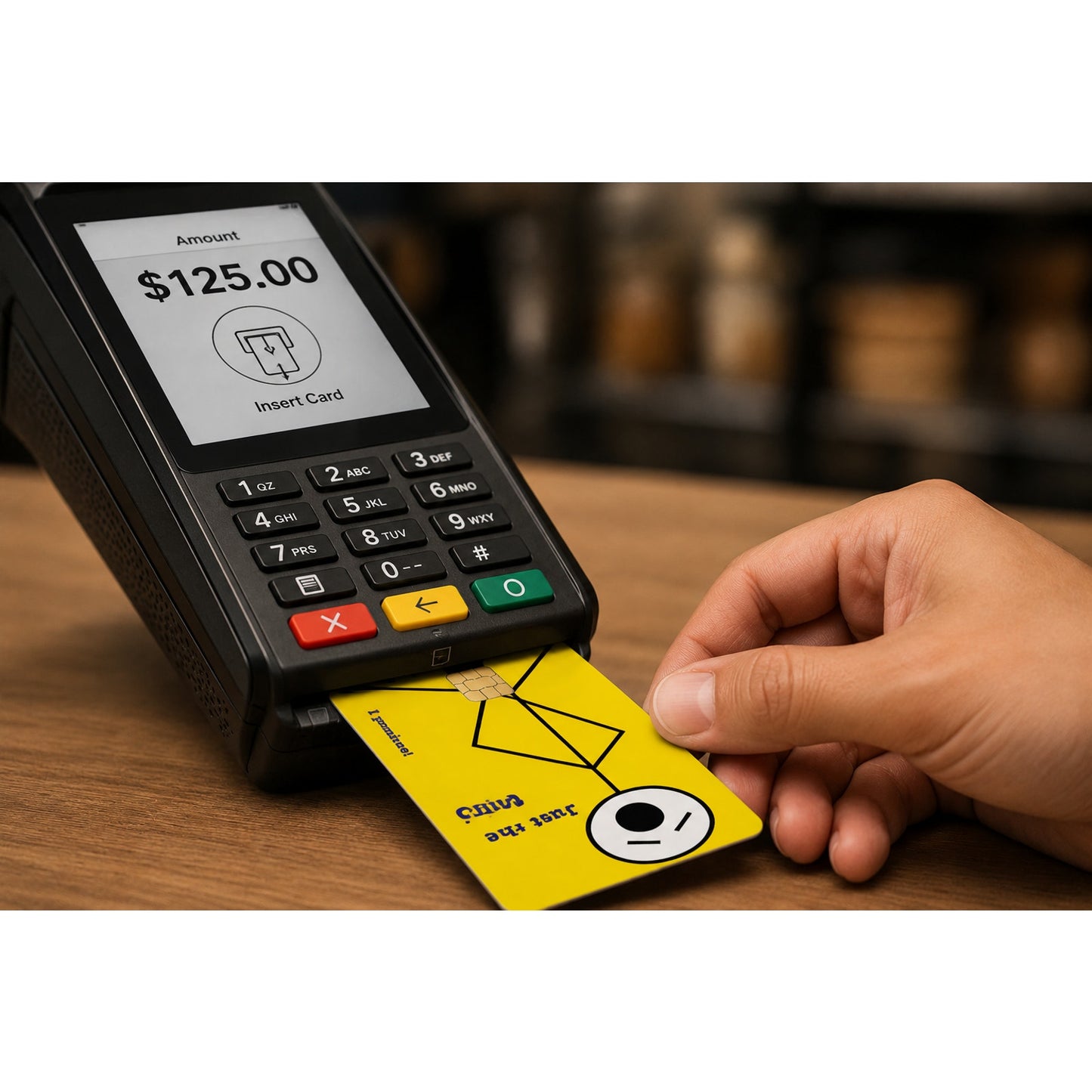 Funny Just The Chip I Promise Credit Card Skin Meme Vinyl Sticker Wrap