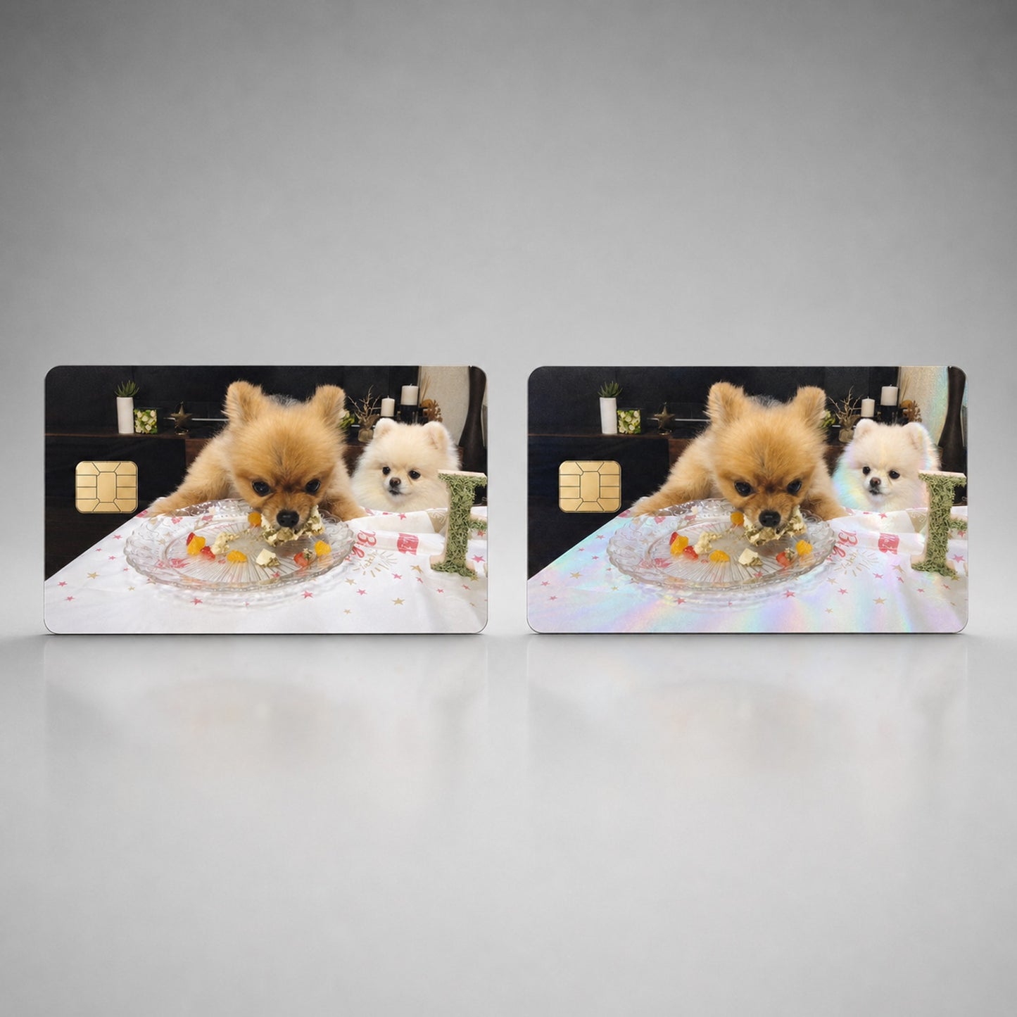 Cute Cake Monster Pomeranians Debit Card Credit Card Skin Vinyl Sticker