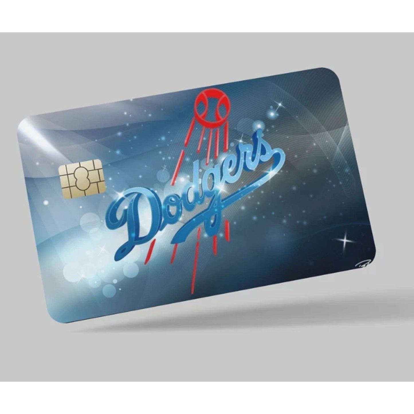 LA Dodgers Blue Lights Credit Card Skin Baseball Debit Vinyl Sticker