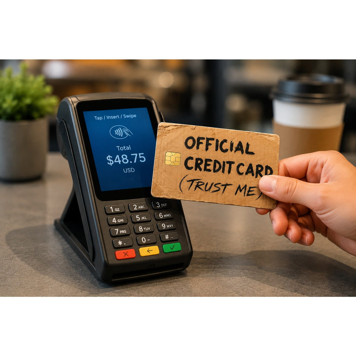 Trust Me Cardboard Credit & Debit Card Skin Sticker