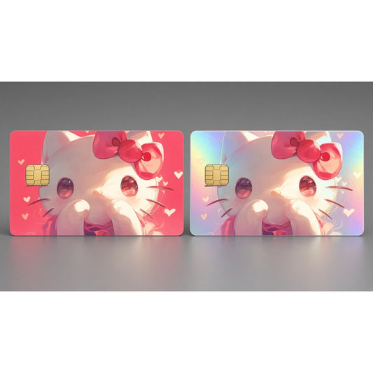 Kawaii Kitty Credit Card Skin – Heartfelt Affection