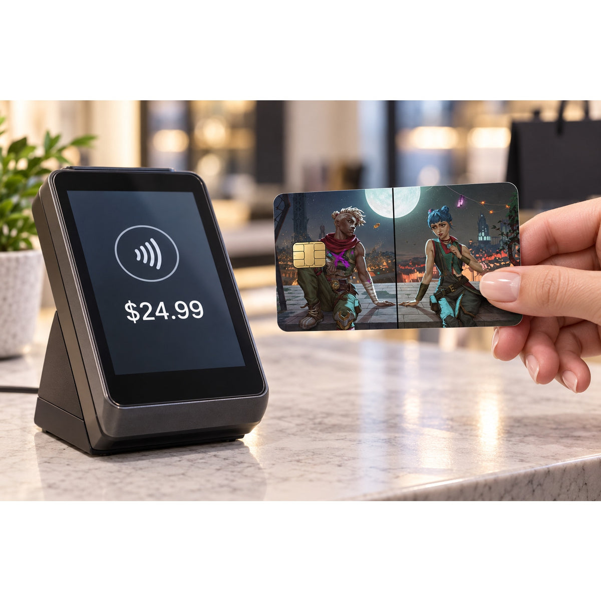 Jinx & Ekko's Divided Horizon League of Legends Debit Card Credit Card Skin