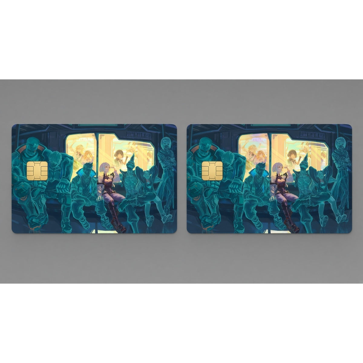 Lucy Spectral Subway Ride CyberPunk Debit Card Credit Card Skin