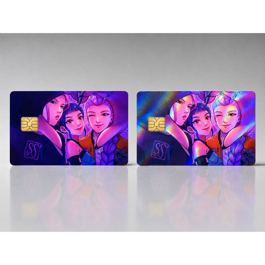 HUNTRIX Trio Heart Selfie Huntrix Debit Card Credit Card Skin