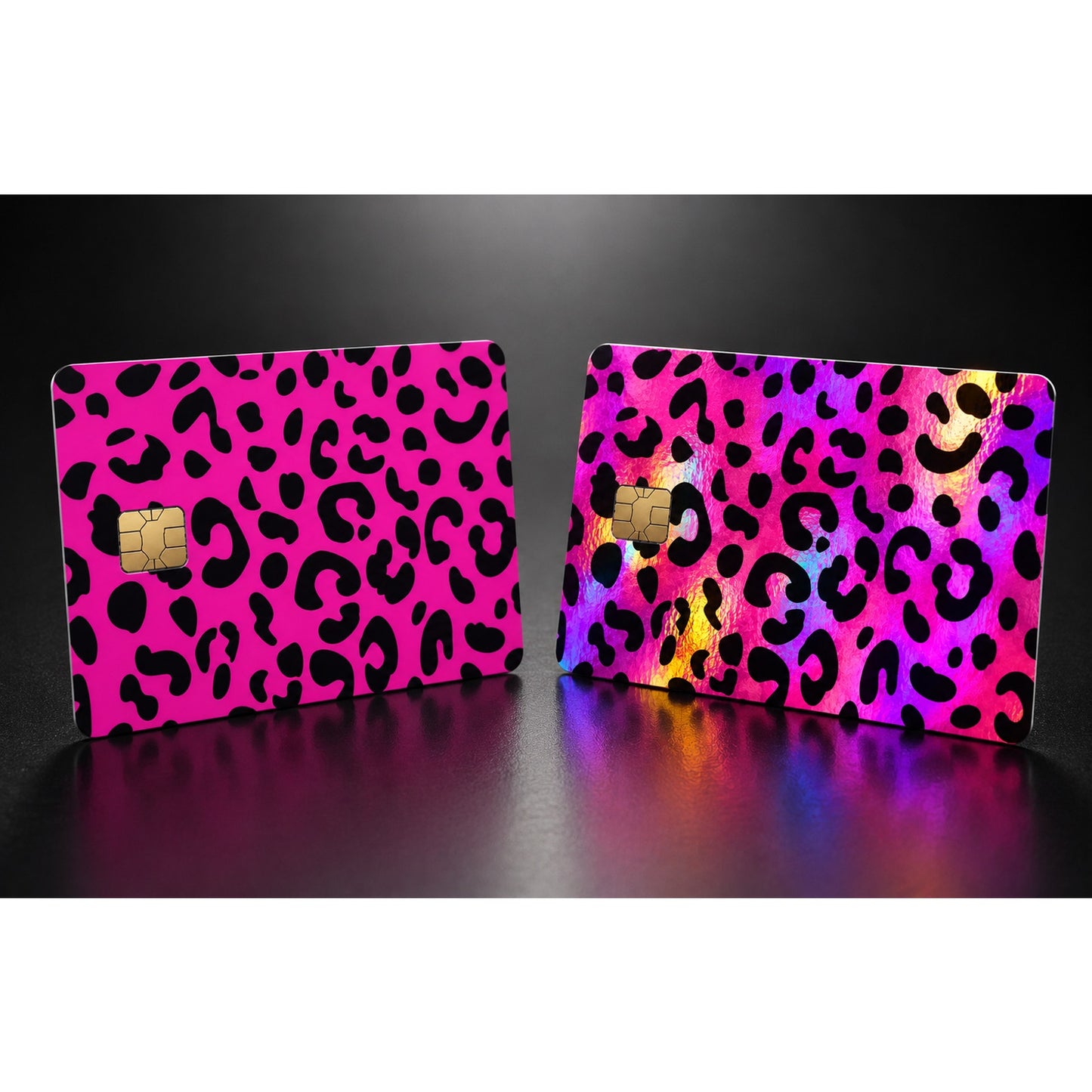 Hot Pink Black Leopard Print Credit Card Skin Debit Card Vinyl Sticker