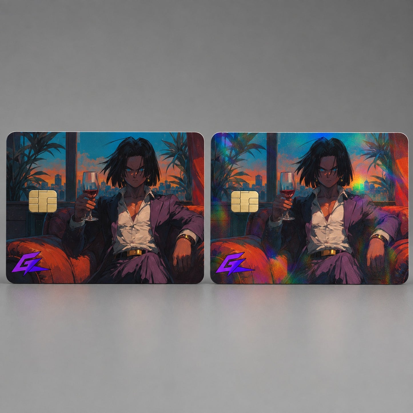 Android 17's Sunset Elegance Dragon Ball Z Debit Card Credit Card Skin