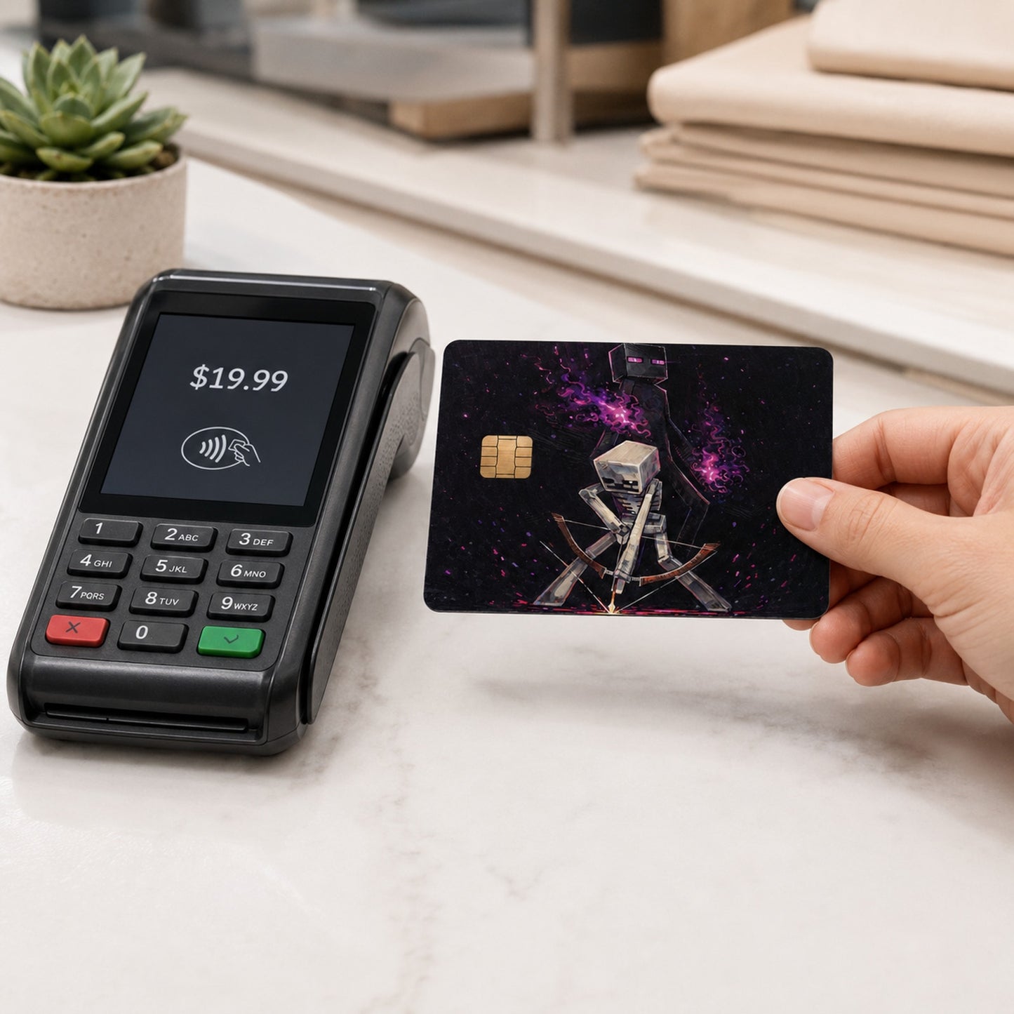 Enderman & Skeleton Ambush Mine Craft Debit Card Credit Card Skin