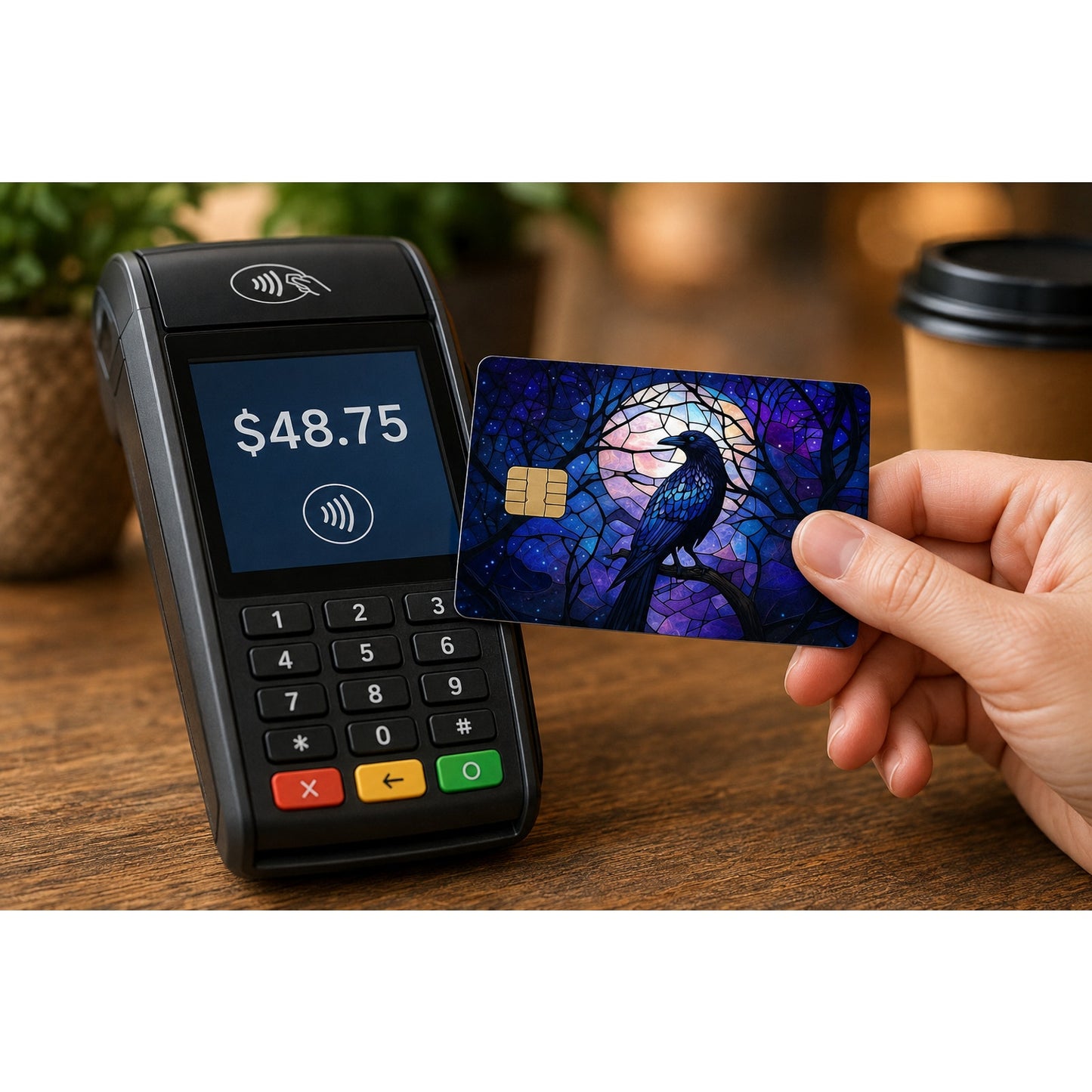 Midnight Sentinel Raven Moon Luxury DesignDebit Card Credit Card Skin