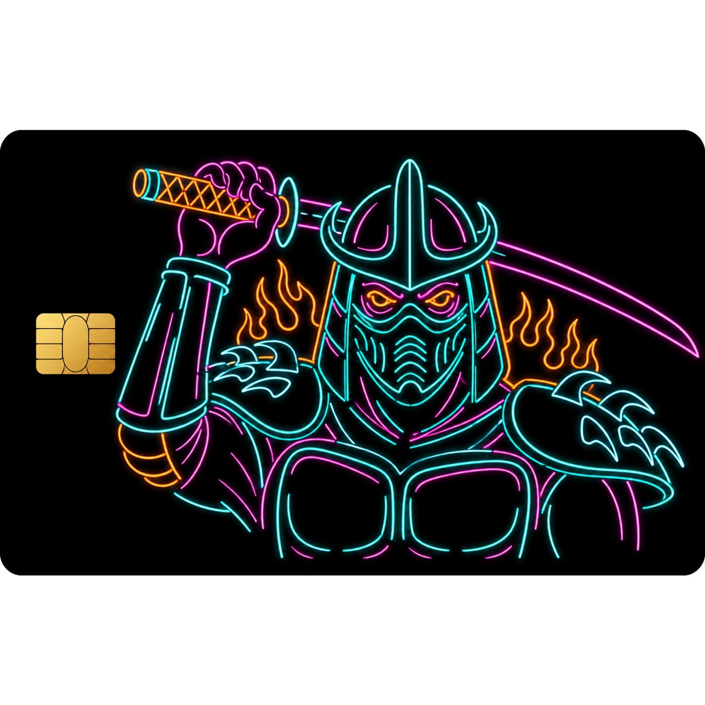 Teenage Mutant Ninja Turtles Neon Credit Debit Card Skin Sticker Shredder