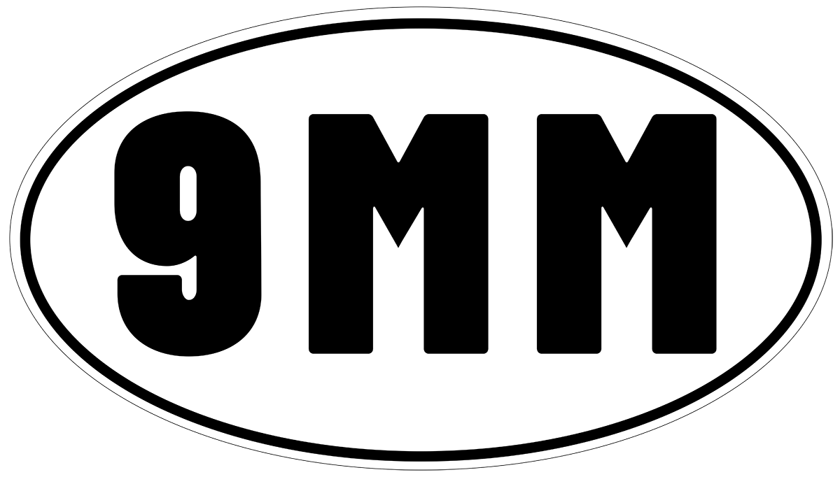 9mm Ammo vinyl decal for car, truck, window or laptop military - DECALS OF AMERICA