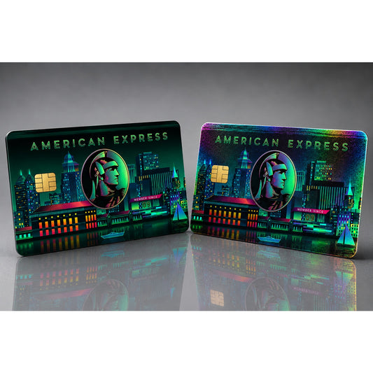 American Express Neon City Cyberpunk Credit Card Skin