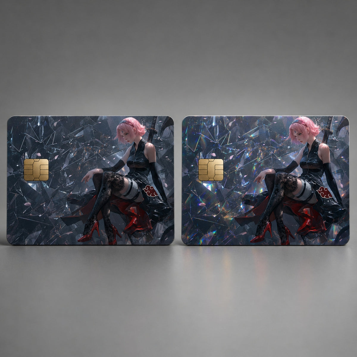 Sakura's Akatsuki Reimagined Naruto Debit Card Credit Card Skin