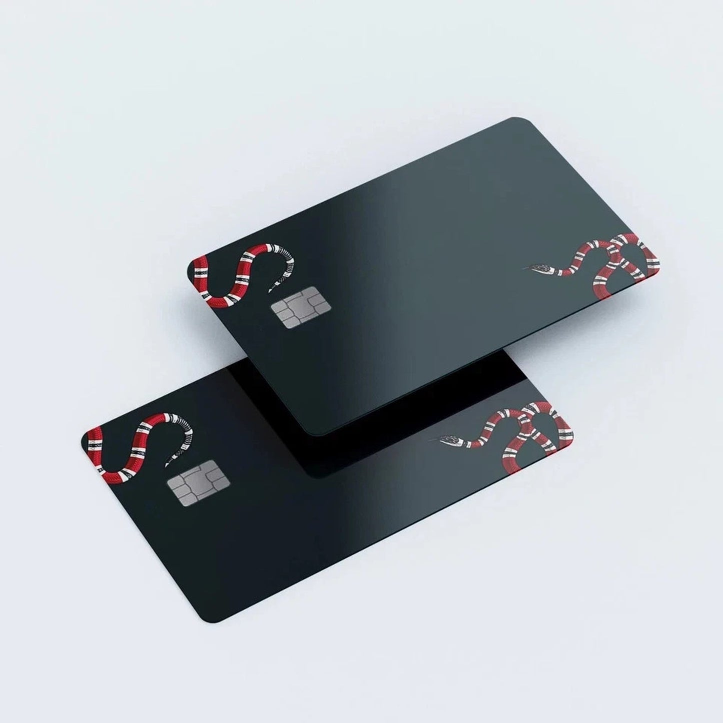 Credit Card Skin Stickers Red & Black Snake Card Skins Sticker Pack of 3 Skins