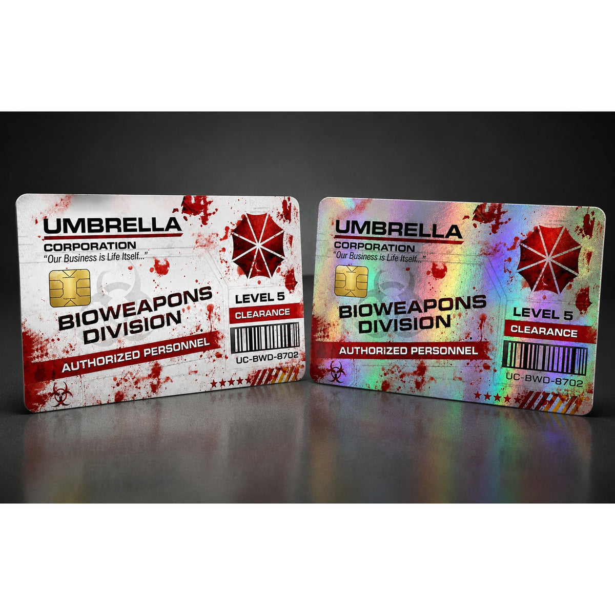 Red & White Umbrella Lab Clearance Credit Card Skin Debit Card Vinyl Sticker