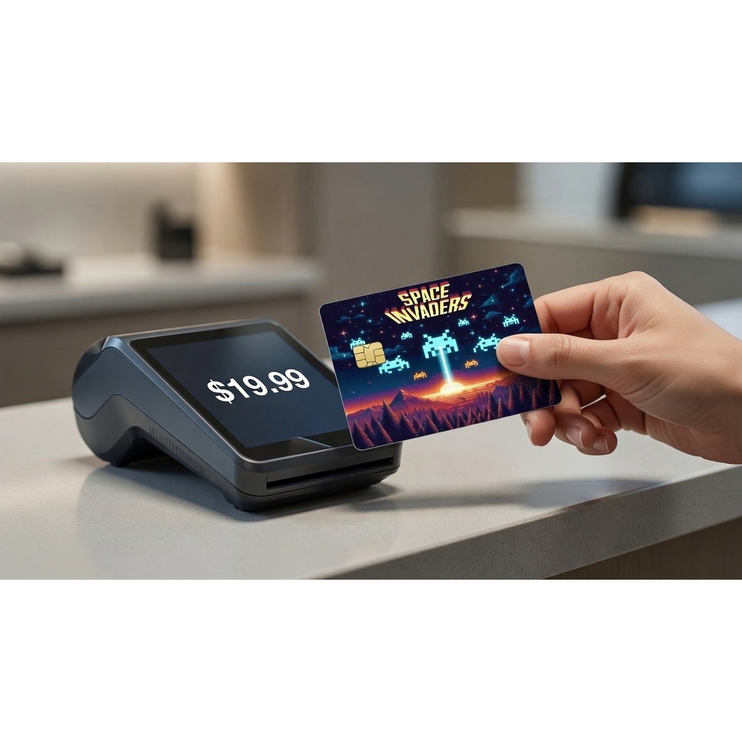 Space Invaders Retro 80s90s Games Debit Card Credit Card Skin