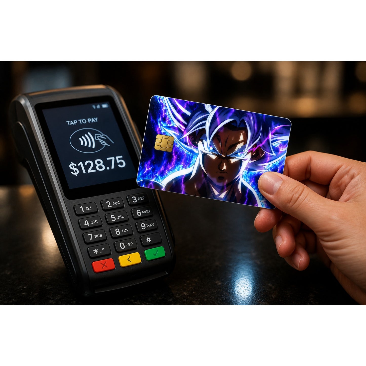 Anime Cartoon Holographic Credit Card Skin Credit Card Sticker- Action Anime