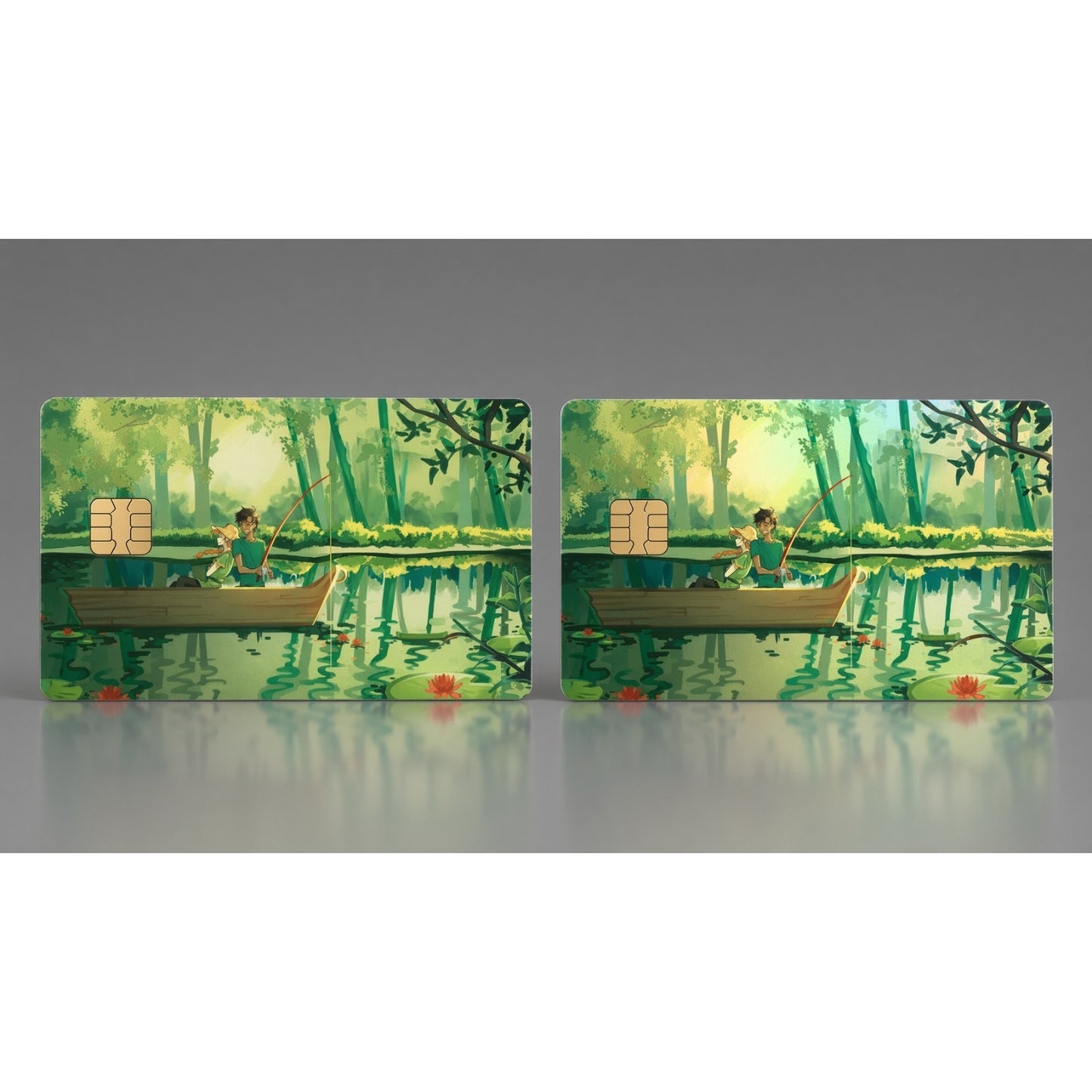 Steve & Alex's Swamp River Fishing Minecraft Debit Card Credit Card Skin