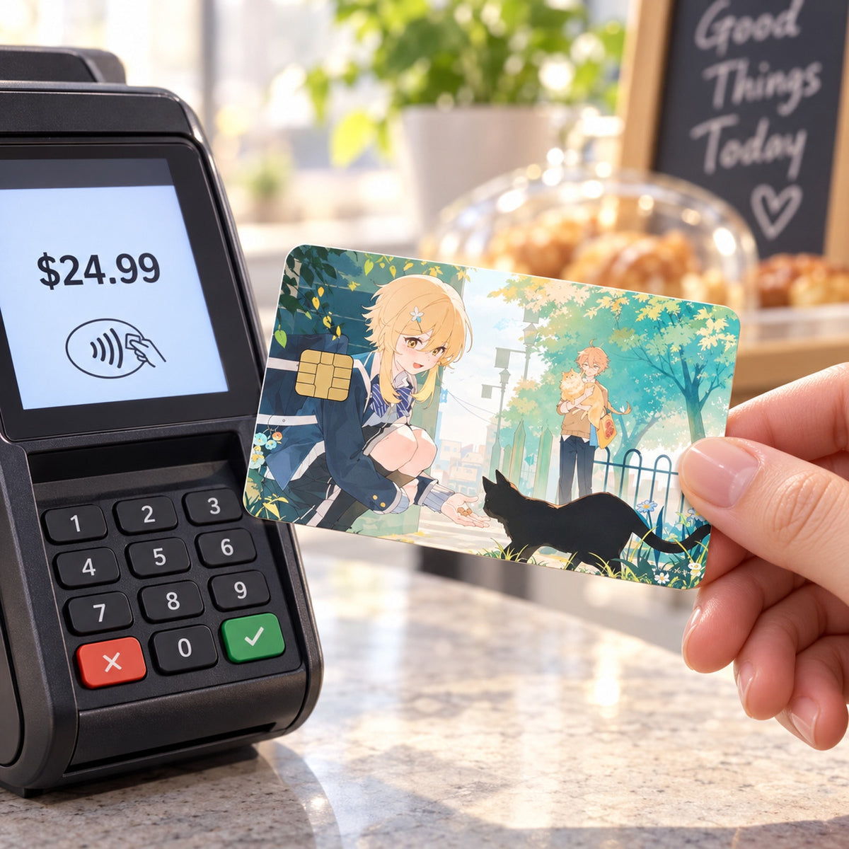 Lumine & Aether's Street-Side Encounters Genshin Debit Card Credit Card Skin
