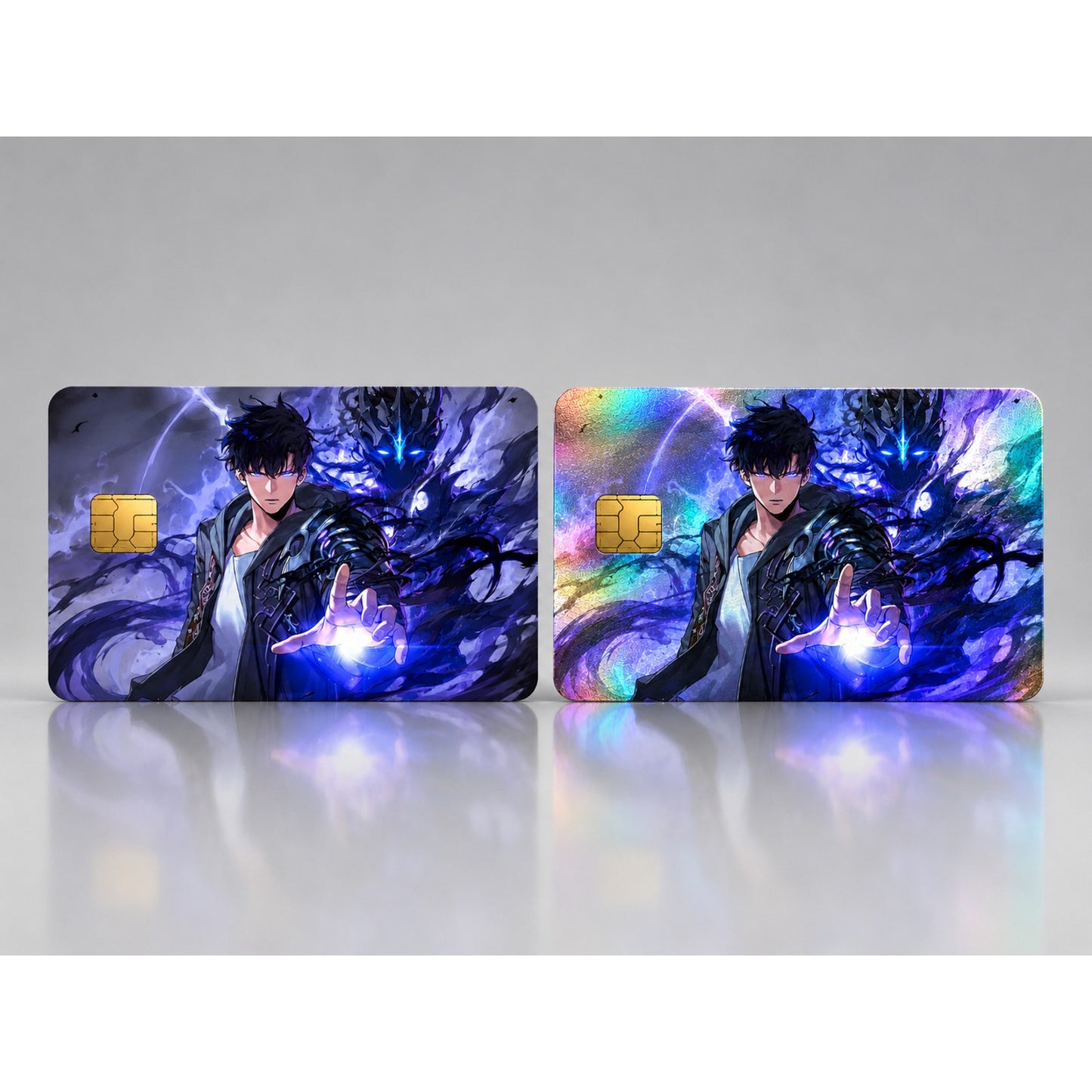 Sung Jin-woo with Shadow Soldier Solo Solo Leveling Debit Card Credit Card Skin
