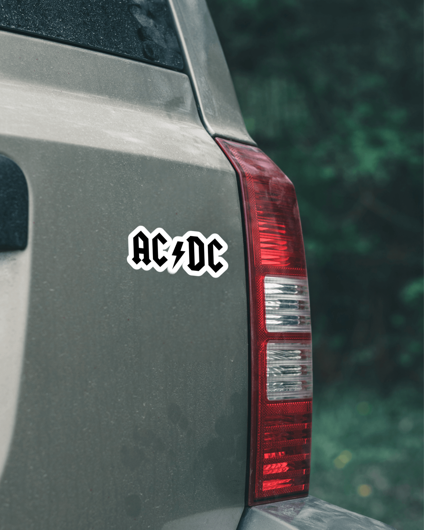 Calcomanía de vinilo con logotipo de AC/DC para computadora portátil con ventana de camión de automóvil