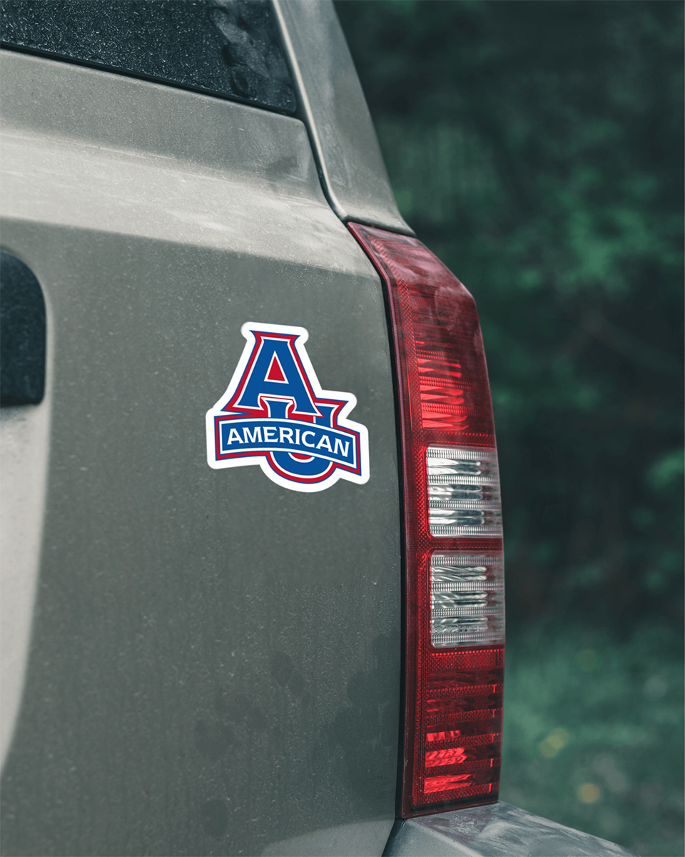 Calcomanía de vinilo de fútbol americano de la Universidad Americana AU Eagles NCAA para ventana de coche camión portátil