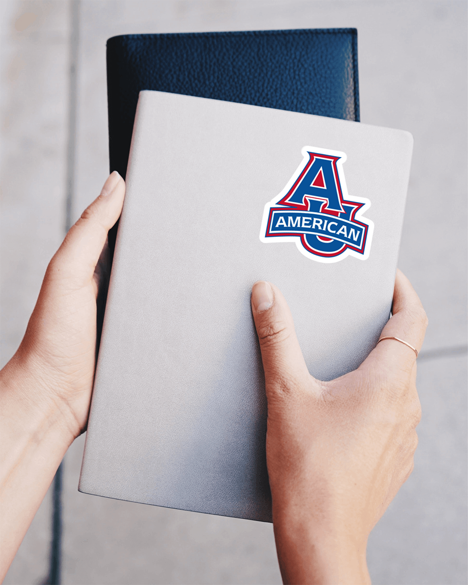 Calcomanía de vinilo de fútbol americano de la Universidad Americana AU Eagles NCAA para ventana de coche camión portátil