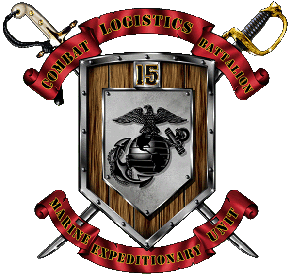 USMC Combat Logistics Battalion 15 Marines Patch U.S. Military vinyl decal for car, truck, window or laptop - DECALS OF AMERICA