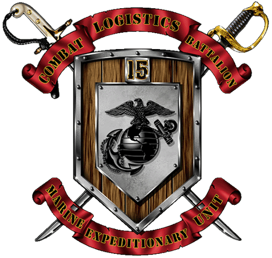 USMC Combat Logistics Battalion 15 Marines Patch U.S. Military vinyl decal for car, truck, window or laptop - DECALS OF AMERICA