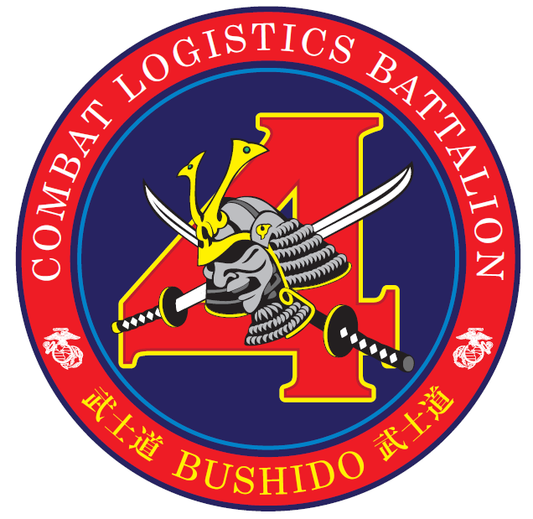 USMC Combat Logistics Battalion 4 Marines Patch U.S. Military vinyl decal for car, truck, window or laptop