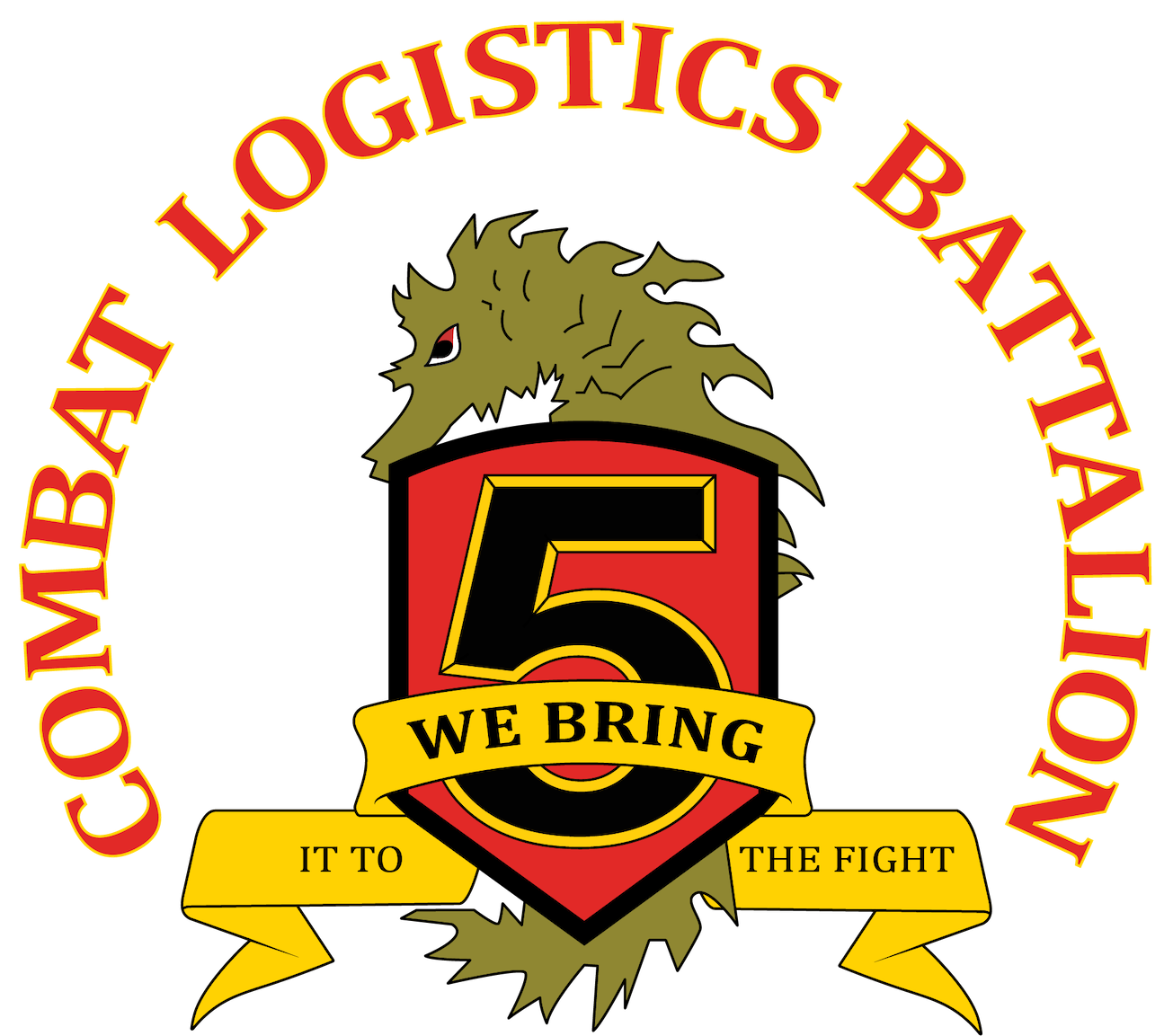 USMC 5th Combat Logistics Battalion Marines Patch U.S. Military vinyl decal for car, truck, window or laptop