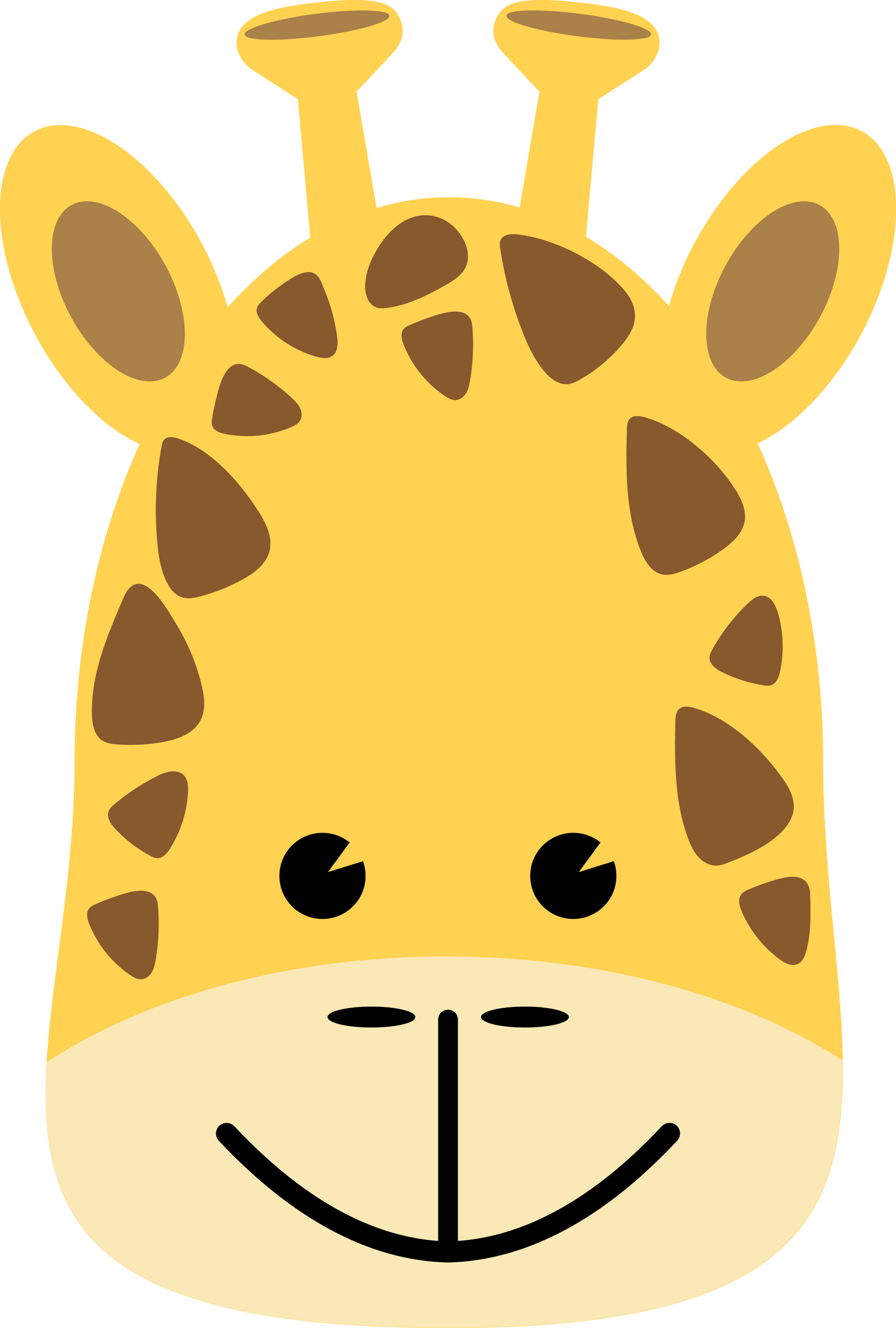 Cute Smiling Giraffe Head Vinyl Decal Sticker