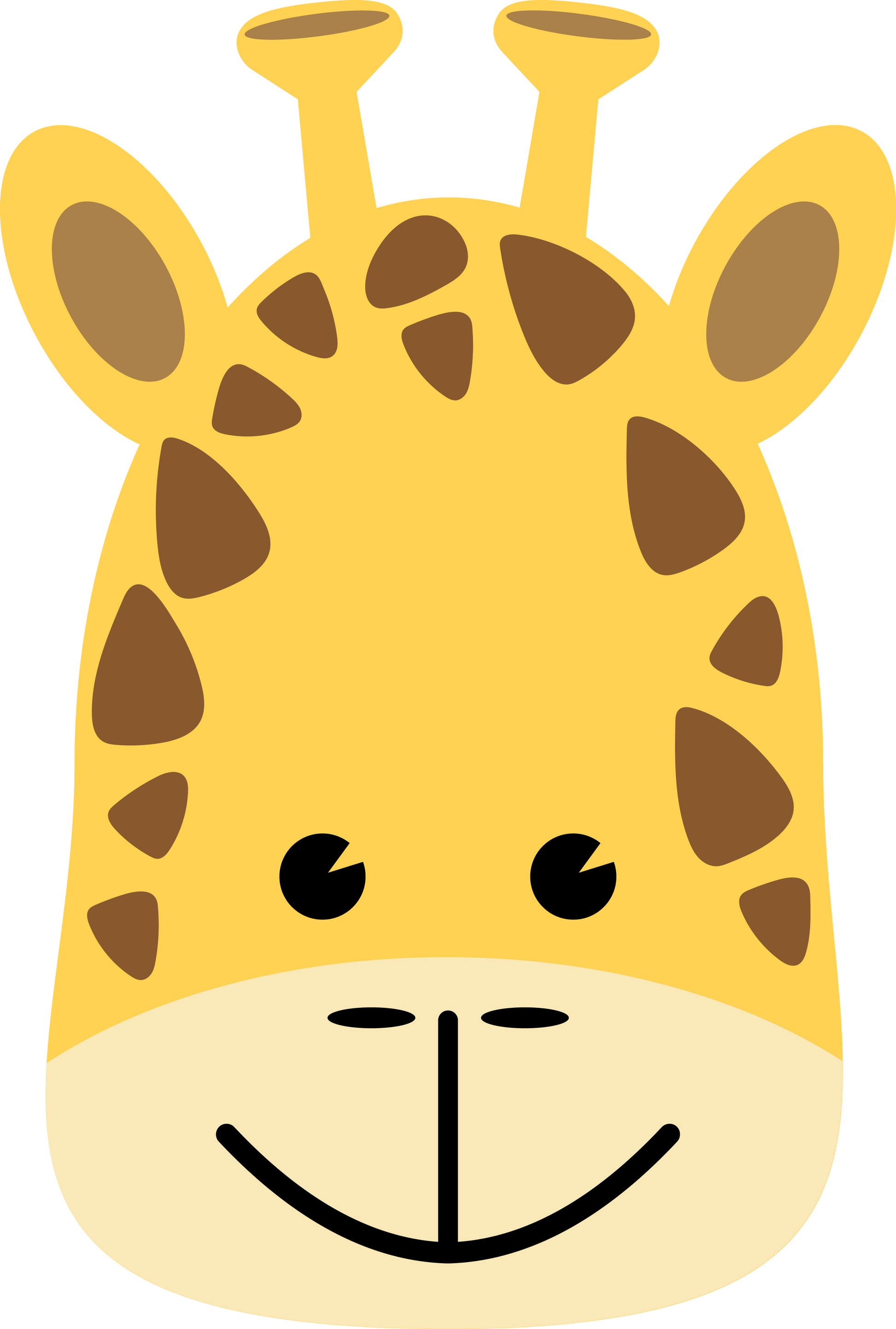 Cute Smiling Giraffe Head Vinyl Decal Sticker